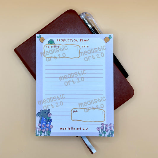 Production Plan Notepad | Art & Friends Edition