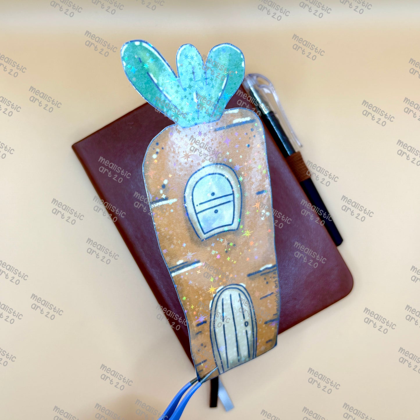 Holographic Carrot House Bookmark | Art & Friends Collection