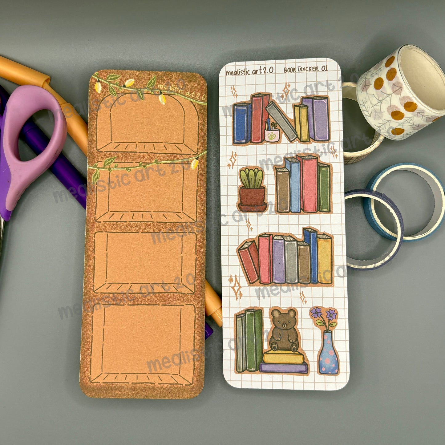 Bookmark / Book Tracker 01 Sticker Sheet