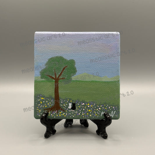 3x3 Canvas Painting | Resting Cats